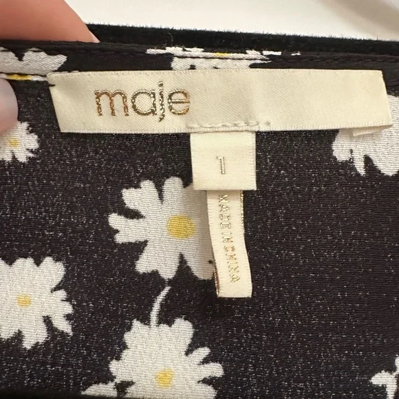 Maje Black and White Floral Maxi Dress - Picture 10 of 14